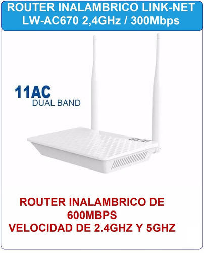 Router 600mbps Wifi Dual Band Inalambrico Wireless Linknet