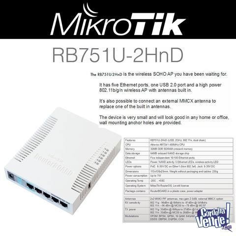 Router Mikrotik Rb751u-2hnd Balanceador, Vpn,vlan,hotspot