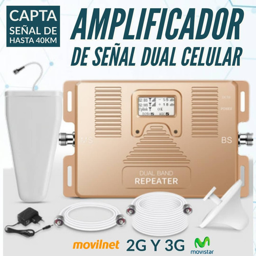 Amplificador Señal Celular Repetidor Movistar Movilnet 2g