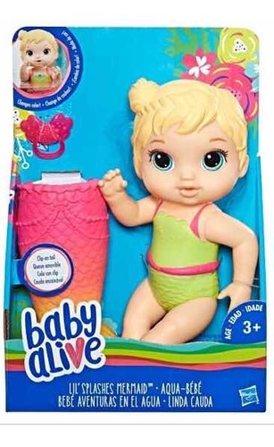 Baby Alive Lil Mermaid Sumergible Agua Hasbro Original