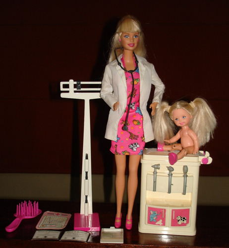 Barbie Pediatra Y Kelly Articulada Con Accesorios Mattel