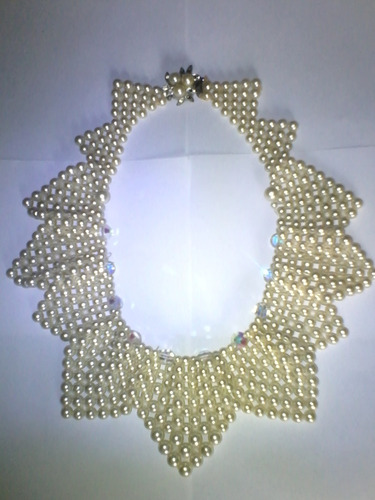 Elegante Collar De Perlas Antiguas De Famtasia. Usada.
