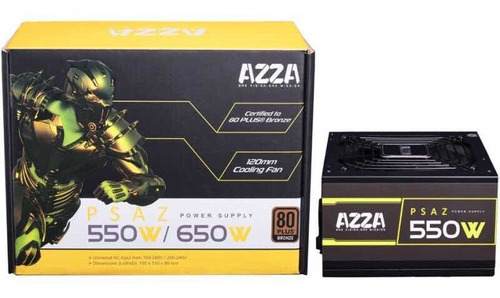 Fuente De Poder Azza 550w Certificada Bronze