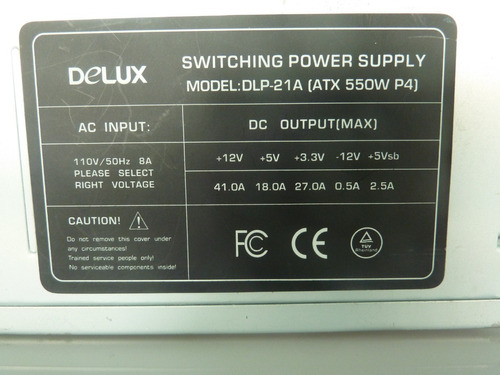 Fuente De Poder Delux 550w (12d)