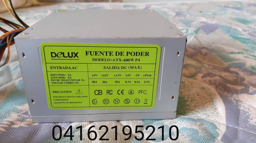 Fuente De Poder Delux 600w