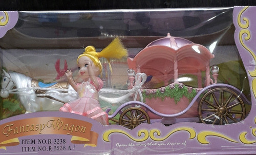 Muñeca Barbie Con Carroza Y Caballo Nuevo Juguetes Niñas