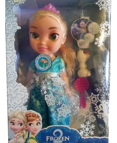 Muñeca De Frozen Elsa Ana 34 Cm Con Sonido Juguete Niñas