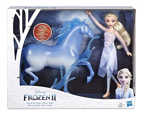 Muñeca Frozen 2 Disney Elsa + Caballo De Hielo Nook