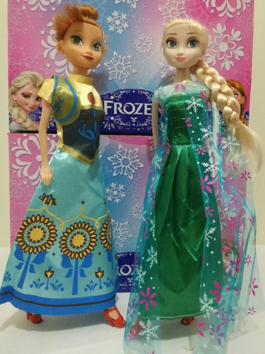 Muñeca Frozen Anna Y Elsa Tipo Barbie C/u