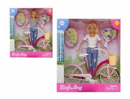 Muñeca Tipo Barbie Defa Lucy Bicicleta Cod. 