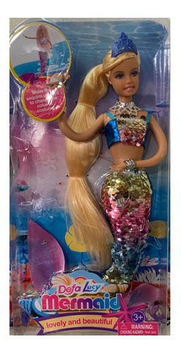 Muñeca Tipo Barbie Defa Lucy Sirena Cod. 