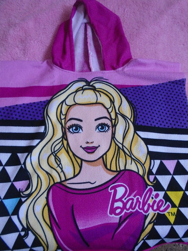 Poncho De Barbie Para Niñas Salida De Piscina Toalla