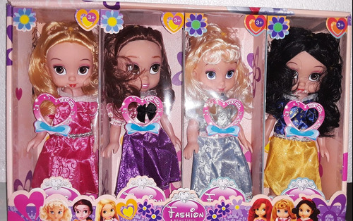 Set Muñecas Disney Aurora Blancanieves Rapunzel Cenicienta