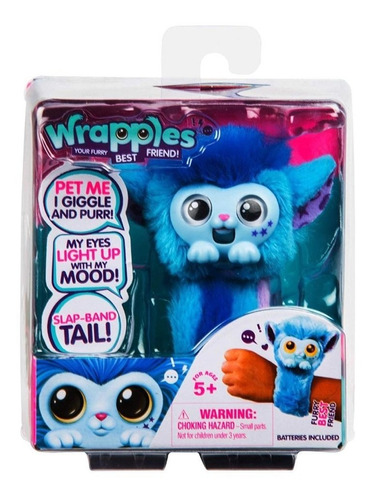 Wrapples Pets Original Mascota Interactiva Original Azul