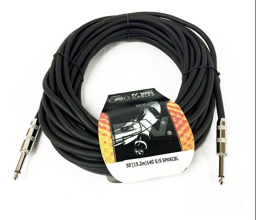 Cable De Cornetas Bafle Dj Audio 1/4 Mono 14g 15,2m Peavey