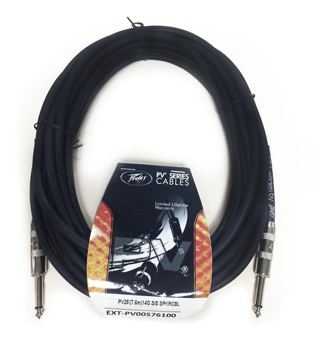 Cable De Cornetas Bafle Dj Audio 1/4 Mono 14g 7,6m Peavey