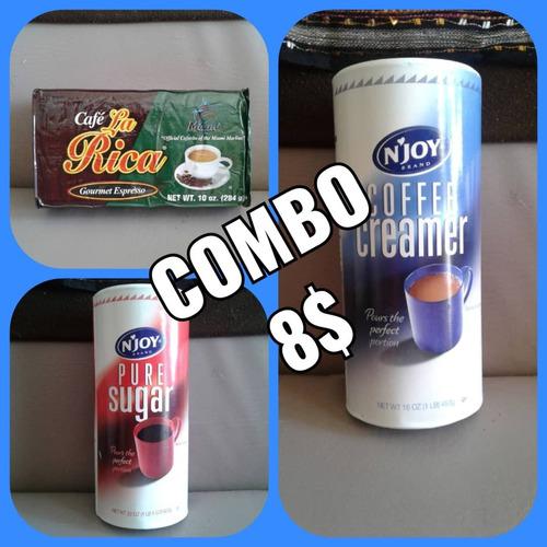 Cafe La Rica + Coffee Creamer + Azucar Importados