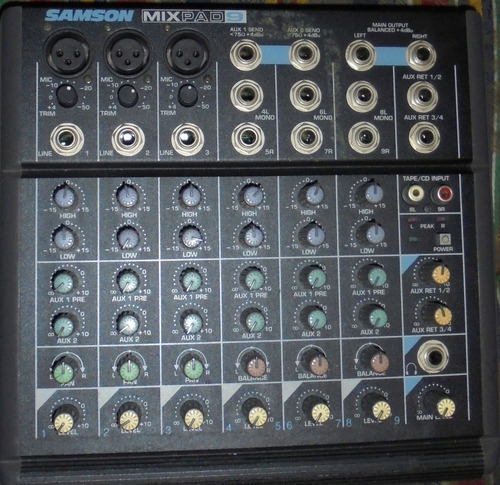Consola De Audio 9 Canales Sanson Mixpad