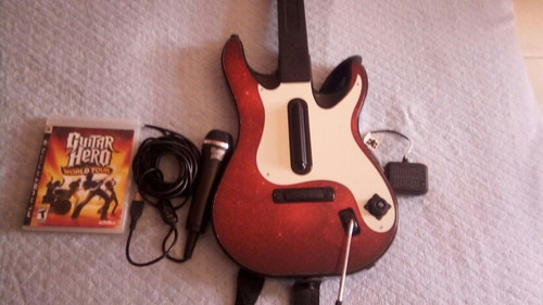 Guitar Hero Ps3 Guitarra+juego + Microfono)