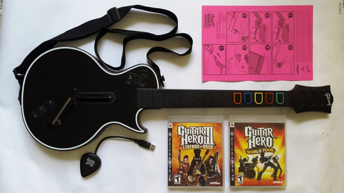 Guitarra Guitar Hero 3 Para Ps3 Con 2 Juegos (90vrds)