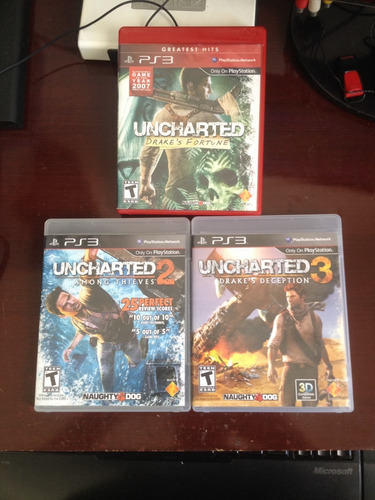 Juegos Ps3 Uncharted 1, 2 Y 3