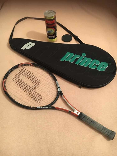 Raqueta De Tenis Usada + Estuche+03 Pelota Nuevas Prince
