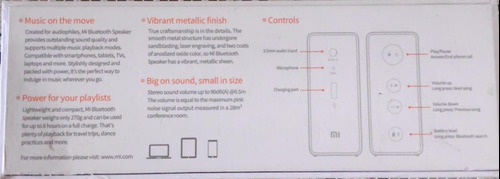Cornetas Xiaomi Bluetooth Mi Speaker (50vds)