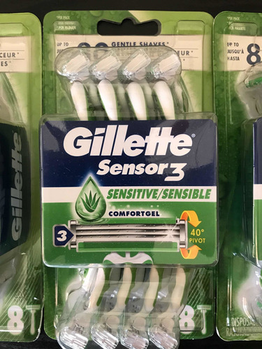 Afeitadoras Gillette Sensor 3 Sensitive (8 Rasuradoras)