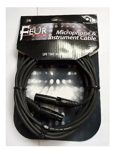 Cable Feur Para Micrófonos Xlr F/ Xlrm 20 Ft 18ag20ft