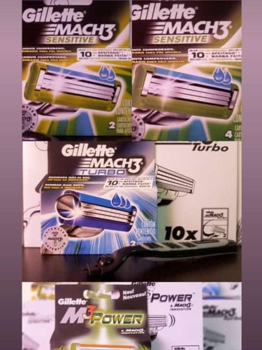 Cartuchos Gillette Mach3, Turbo, Sensitive, Power Y Venus