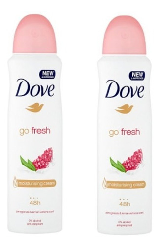 Desodorante Dove Go Fresh Pomegranate Mujer 150 Ml 2 Pack