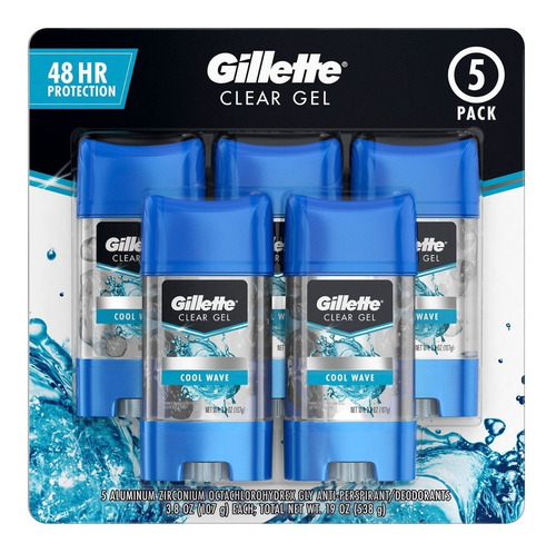 Desodorante Gillete Gel Men 3,8 Oz/ 107 Grs. Original Usa