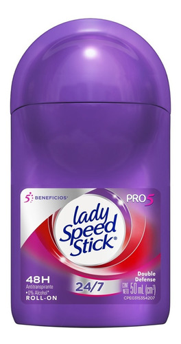 Desodorante Lady Speed Stick Roll On 24/7 Pro5 50 Ml 3 Und