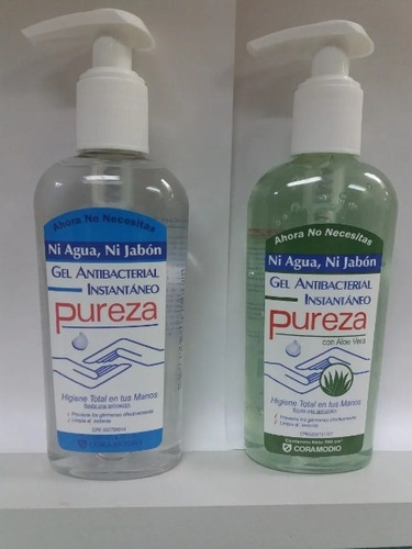 Gel Antibacterial Instantáneo Con Dispensador Pureza 200 Ml