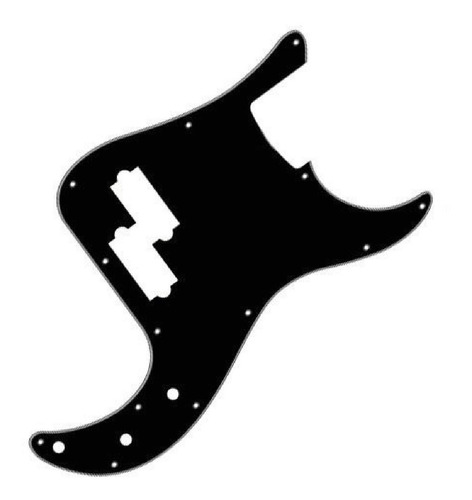 Pickguard Hosco Para Precision Bass 3 Ply Negro Pb-b3p