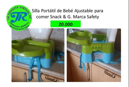 Silla Portátil De Bebé Ajustable Para Comer. Snack & G.