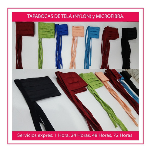 Tapabocas De Tela (nylon) Y Microfibra.