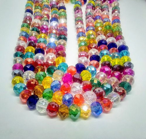 Tira 72 Cristales Checos Multicolor 10 Mm