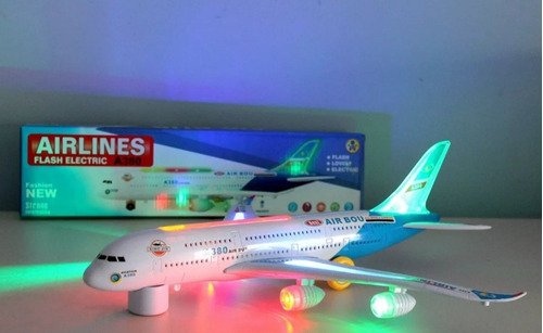 Avión Airbus A380 Eléctrico Luz Sonido