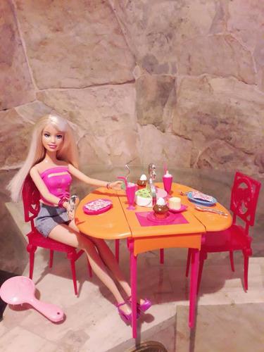 Barbie Juego De Comedor Original Mattel