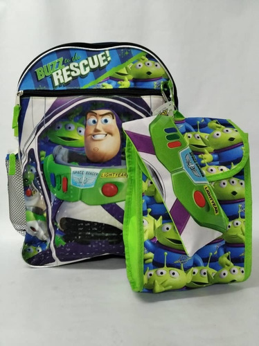 Combo Morral Escolar Buzz Lightyear Toy Story