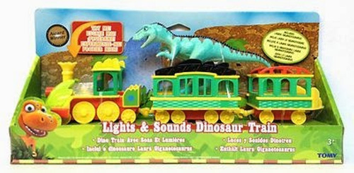 Dino Tren Pista Dinosaurio Sonido Y Luz Niños Juguete