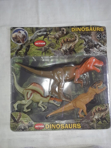 Dinosaurios Set De 3 (alosaurio, Pterosaurio Y Tiranosaurio)