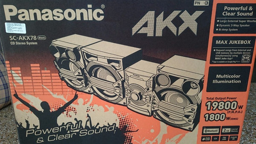 Equipo Sonido Panasonic Sc-akx78 Bluetooth (300v) Rematando