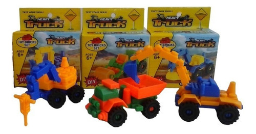 Juego De Carritos Legos Carro Camión Tractor Armables