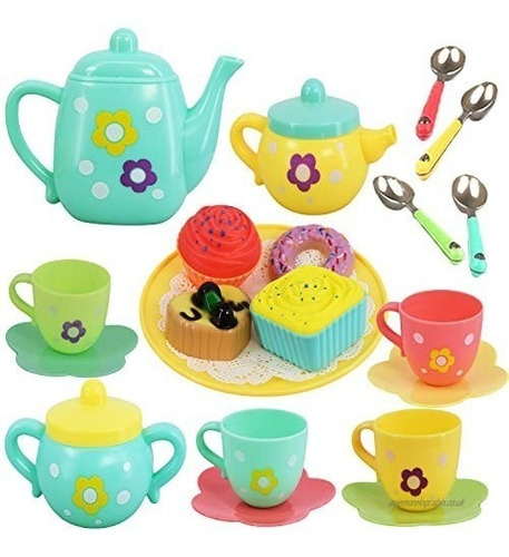 Juego De Te Cocina Para Niñas Tetera Princesas Set Cake