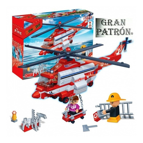 Lego Banbao Helicoptero De Rescate 272 Pzas Juguete Armable