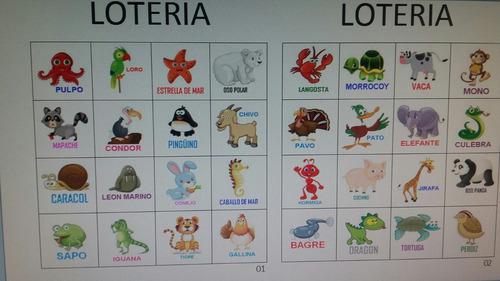 Lotería De Animalitos 78 Fichas Para Imprimir