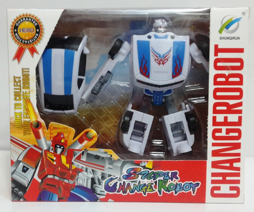 Mini Robot Transformers En Version Robot 10 Cm Solo En Azul