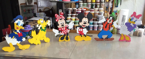 Muñeco En Mdf, Rompecabezas La Casa De Mickey Minnie Mouse.